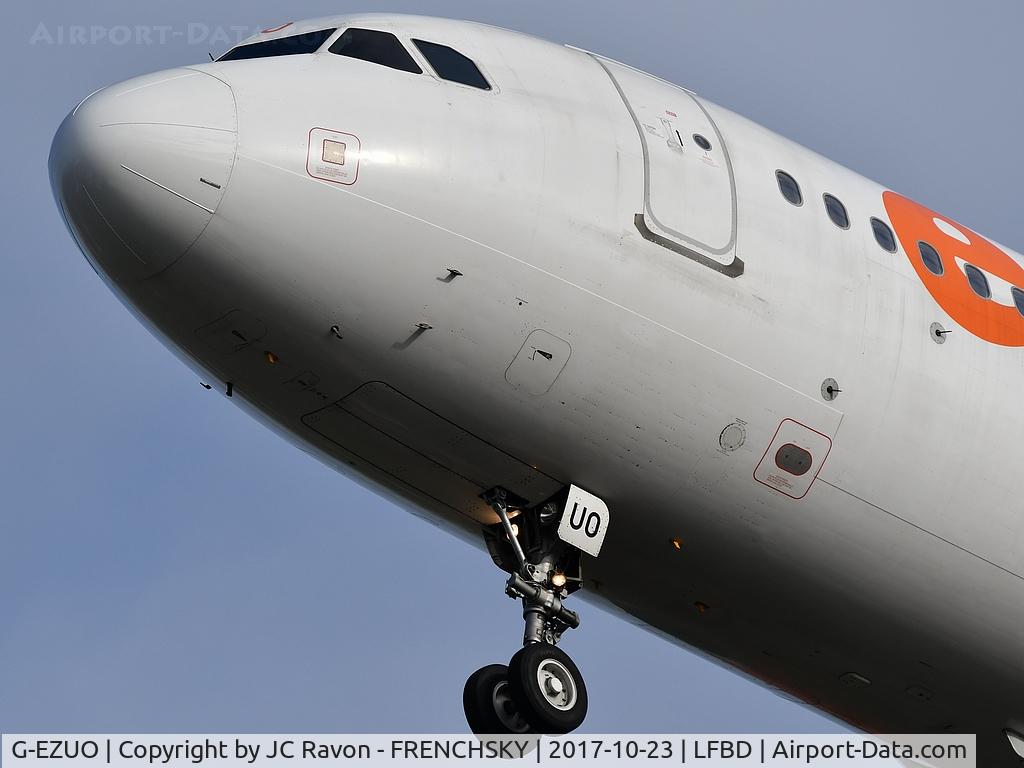 G-EZUO, 2012 Airbus A320-214 C/N 5052, EasyJet U21371 landing runway 23 from Geneva (GVA)
