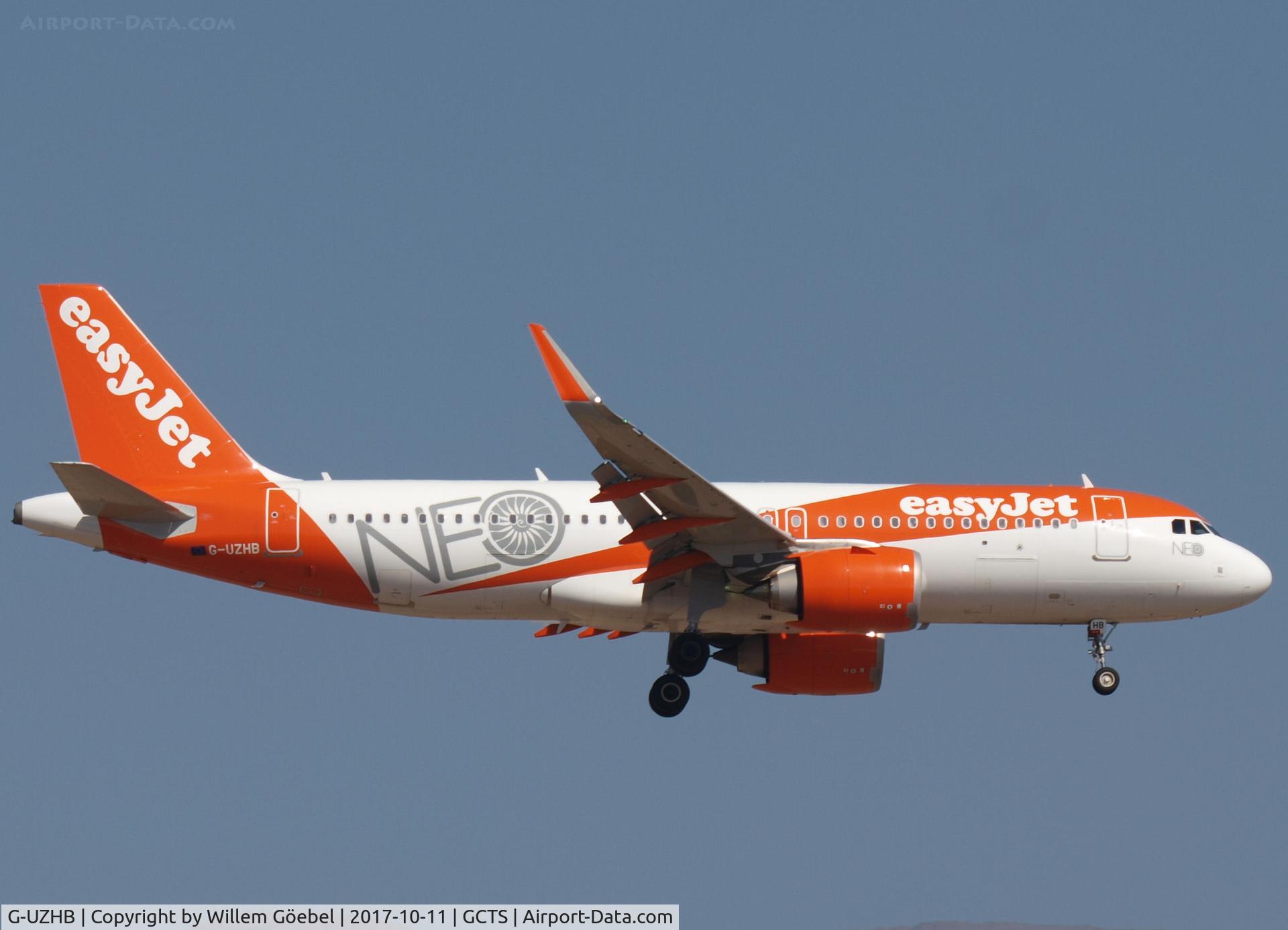 G-UZHB, 2017 Airbus A320-251N C/N 7705, Landing on TFS airport of Tenerife