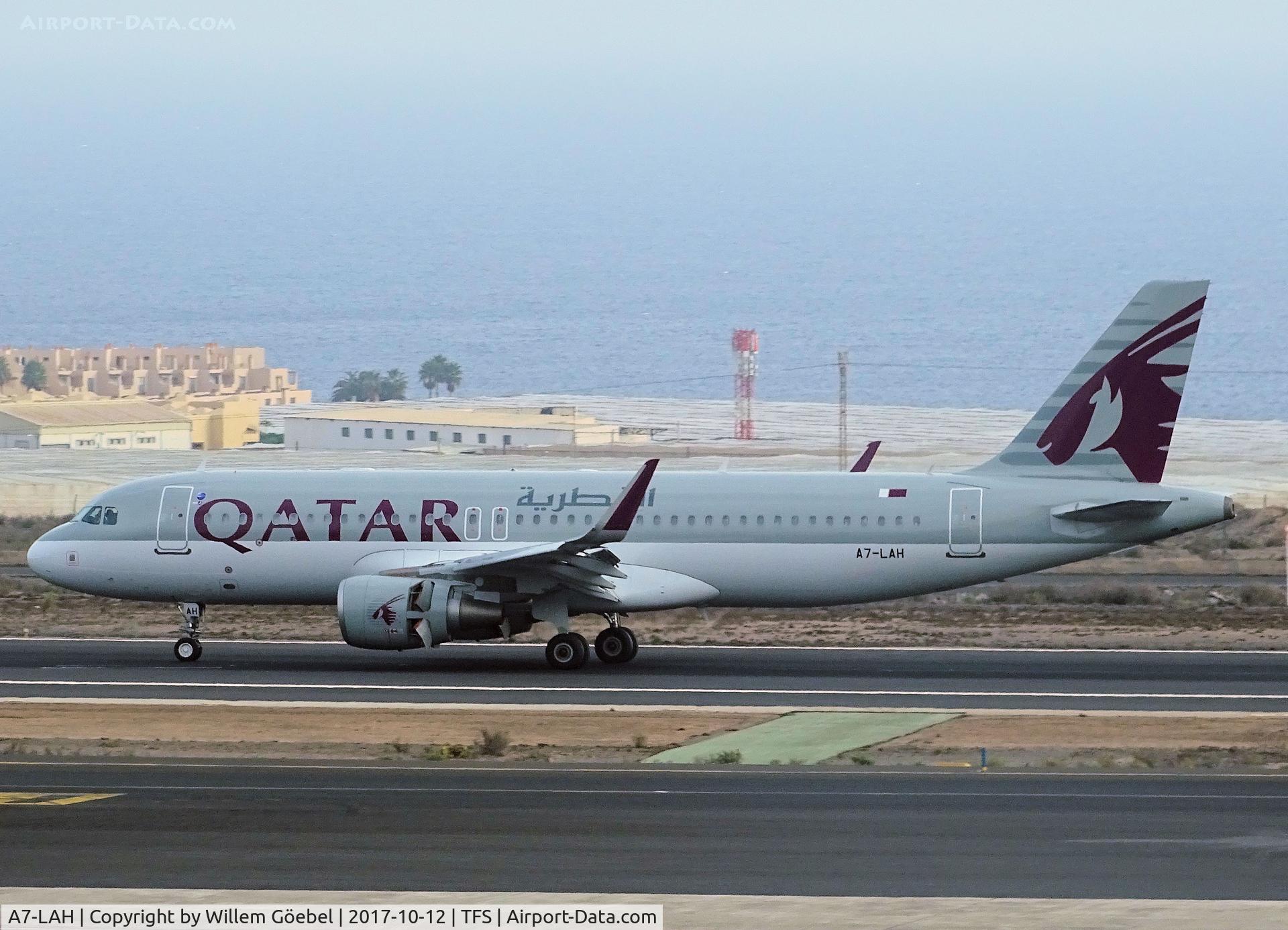 A7-LAH, 2015 Airbus A320-200 C/N 6811, Taxi to the gate of TFS Airport