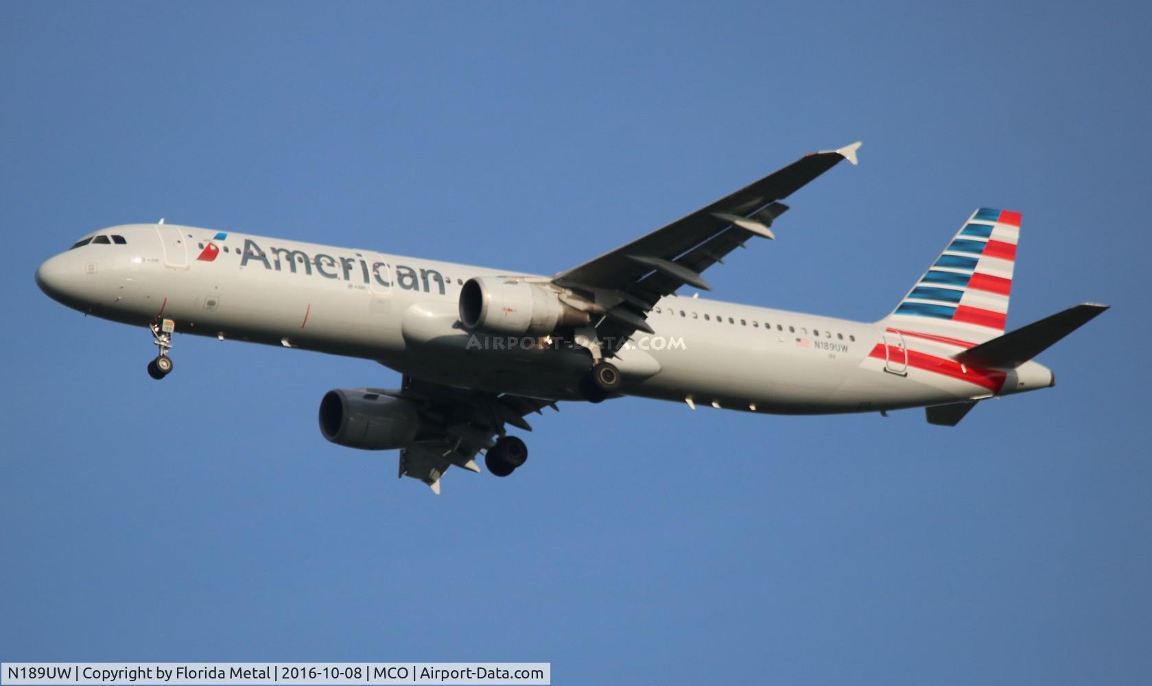 N189UW, 2001 Airbus A321-211 C/N 1425, American
