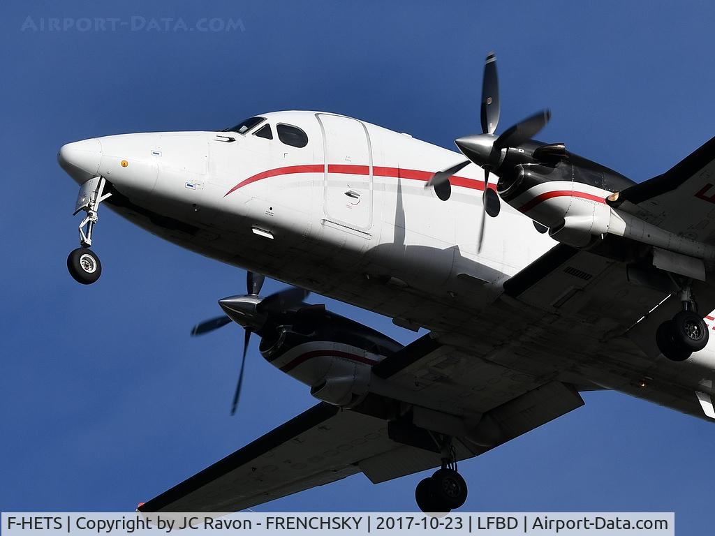 F-HETS, 1999 Raytheon 1900D C/N UE-360, CE22 from Montpellier (MPL) landing runway 23