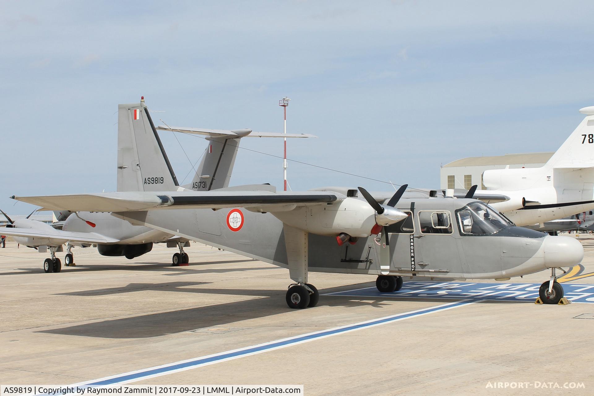 AS9819, 1982 Pilatus Britten-Norman BN-2B-26 Islander C/N 2156, Pilatus Britten-Norman Islander AS9819 Armed Forces of Malta