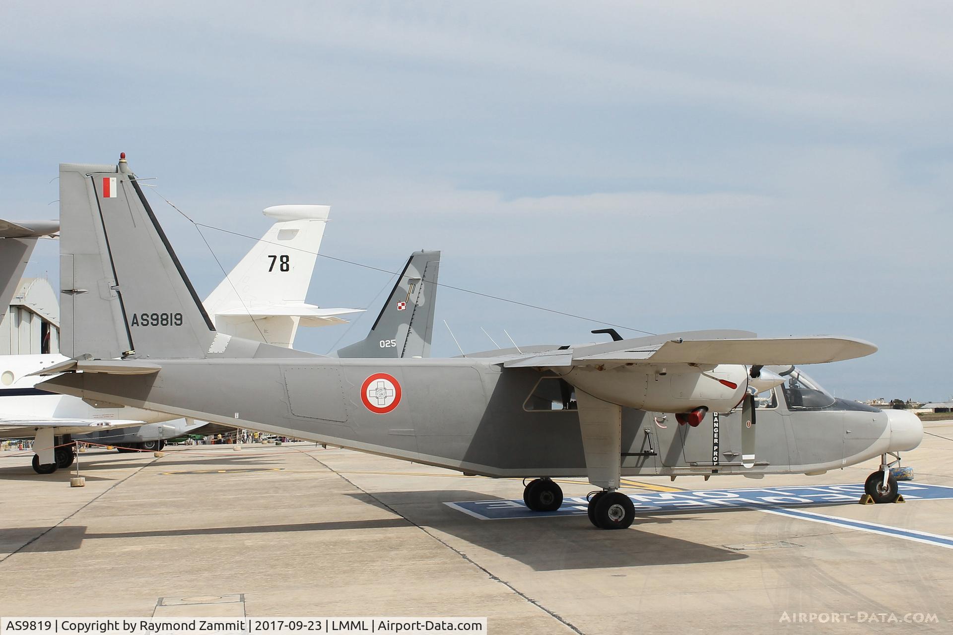 AS9819, 1982 Pilatus Britten-Norman BN-2B-26 Islander C/N 2156, Britten Norman BN-2B-26 Islander AS9819 Armed Forces of Malta