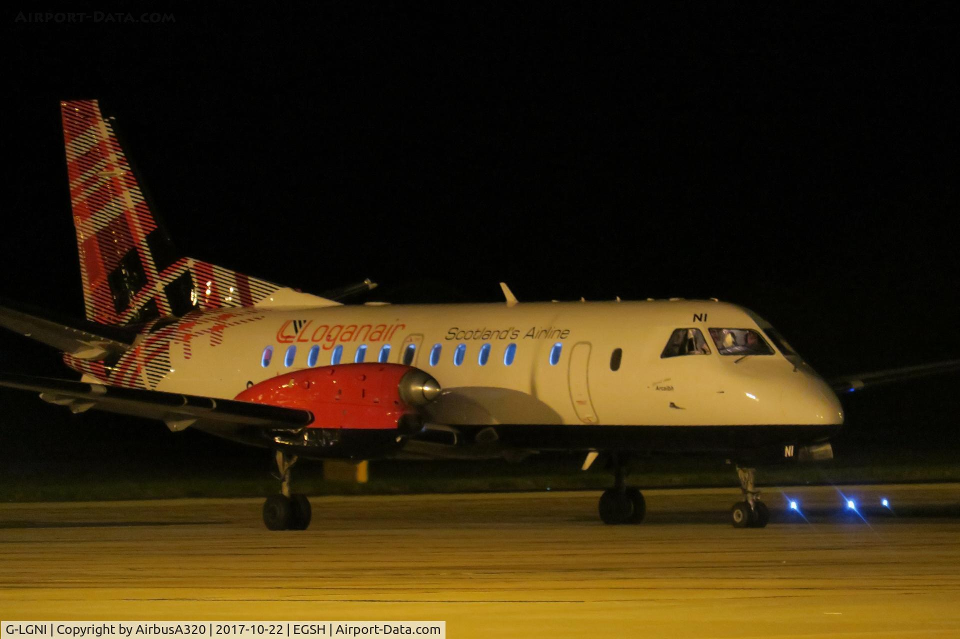 G-LGNI, 1989 Saab 340B C/N 340B-160, Departing for re position flight to Glasgow
