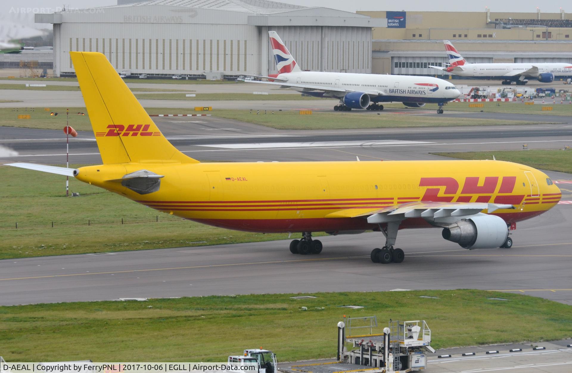 D-AEAL, 1993 Airbus A300B4-622R(F) C/N 679, DHL A306F taxying for departure.