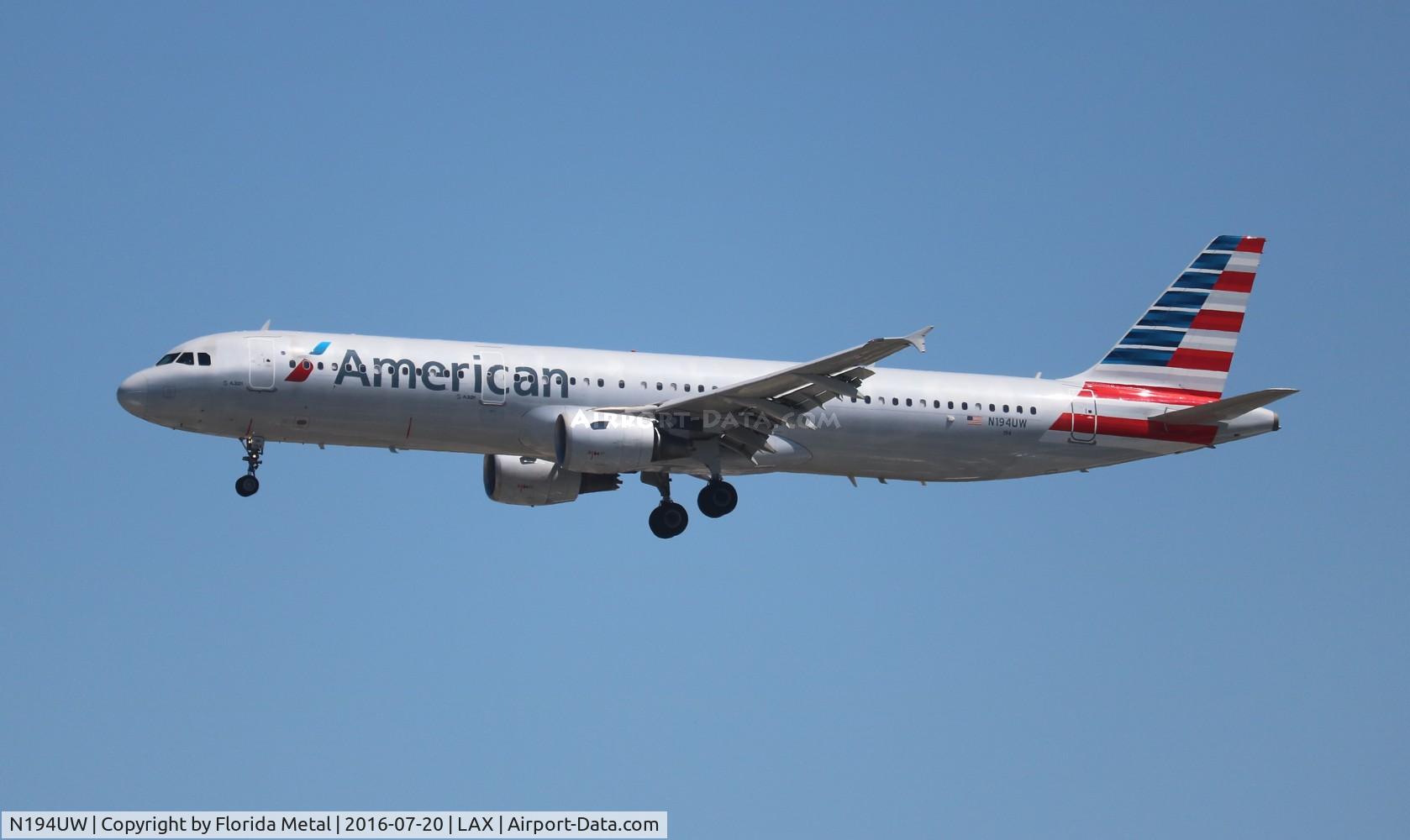 N194UW, 2008 Airbus A321-211 C/N 3629, American