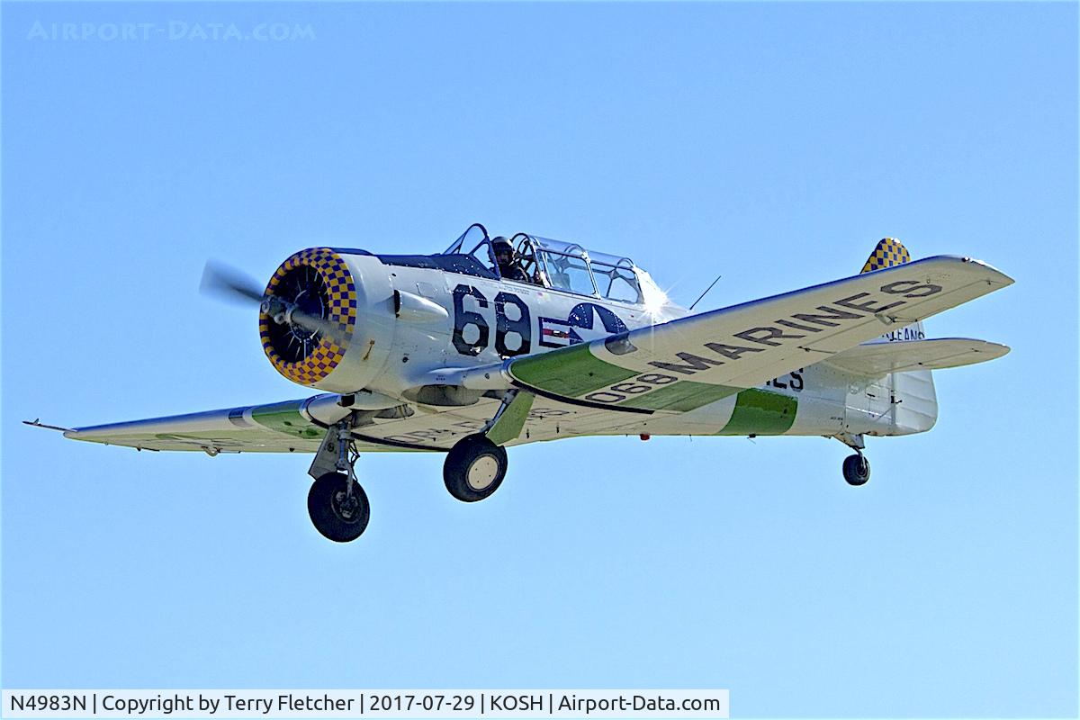N4983N, 1957 North American AT-6D Texan C/N 121-42175 (44-81453), At 2017 EAA AirVenture at Oshkosh