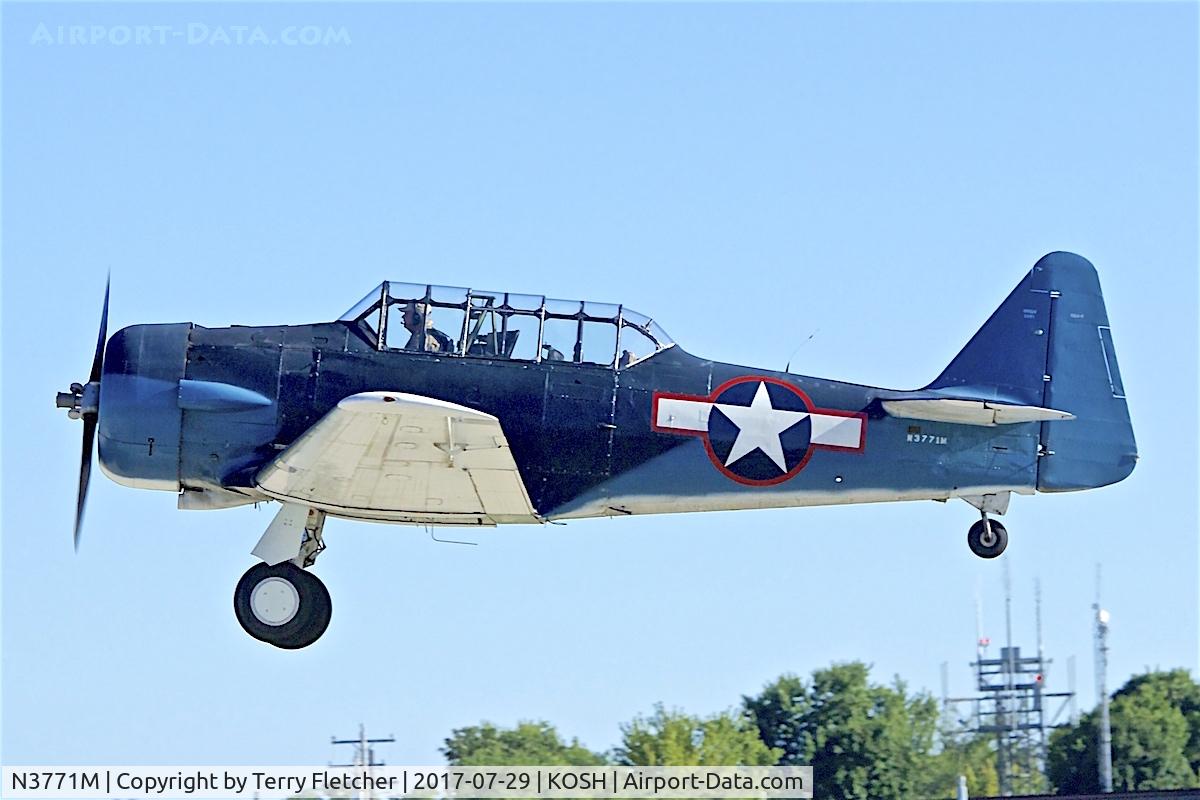 N3771M, North American SNJ-5C (AT-6D) Texan Texan C/N 88-17109, At 2017 EAA AirVenture at Oshkosh