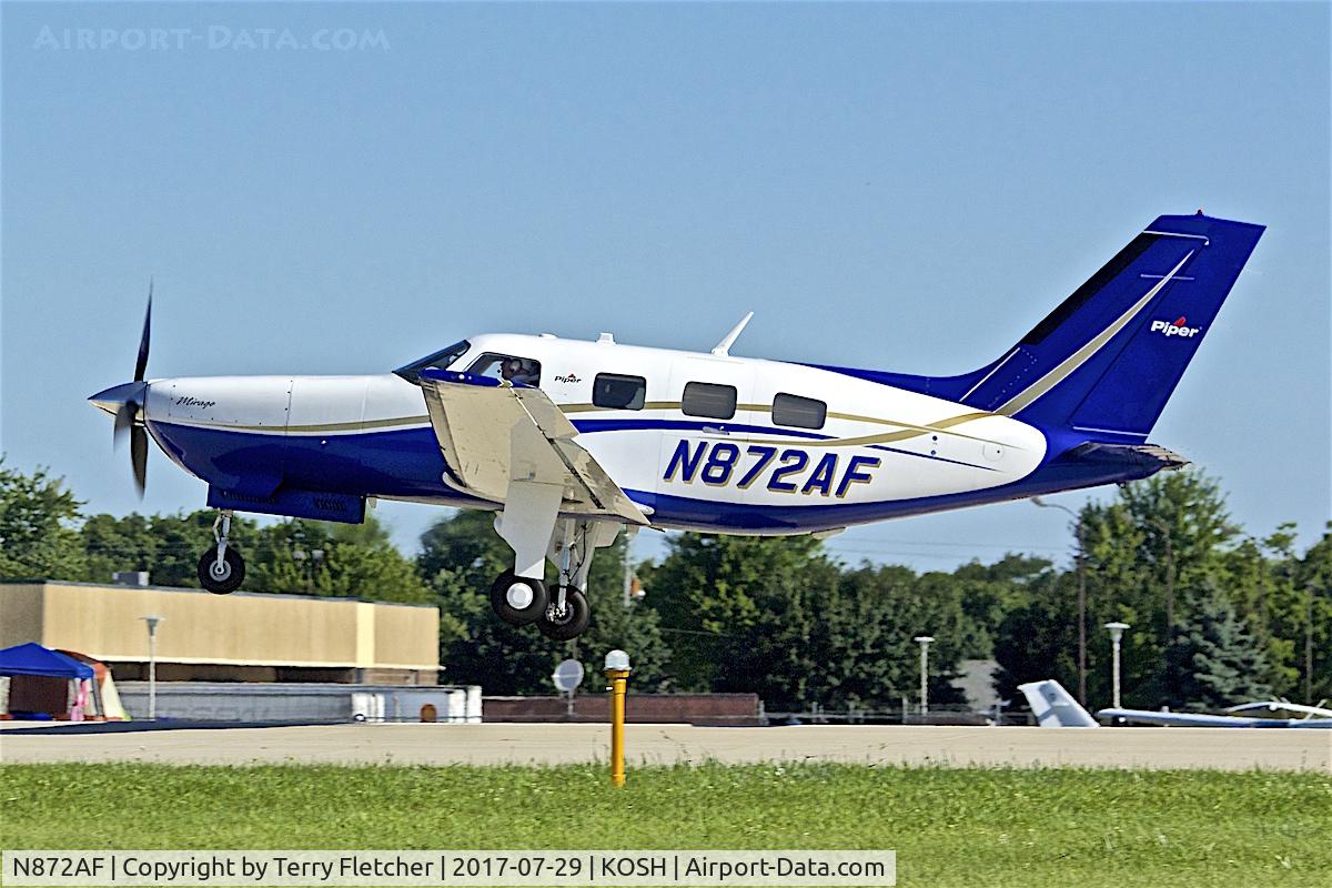 N872AF, 2013 Piper PA-46-350P Malibu Mirage C/N 4636598, At 2017 EAA AirVenture at Oshkosh