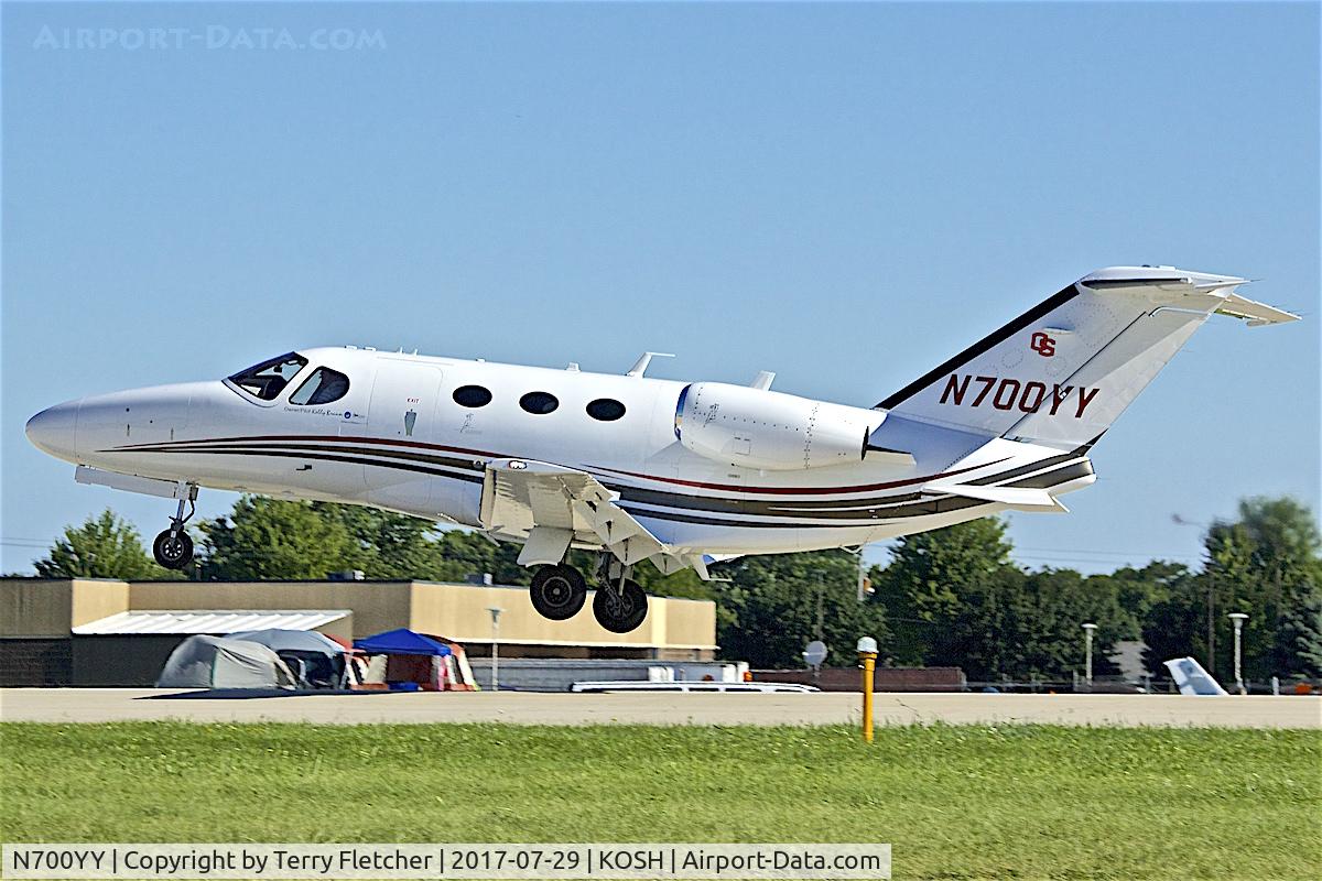 N700YY, 2008 Cessna 510 Citation Mustang Citation Mustang C/N 510-0148, At 2017 EAA AirVenture at Oshkosh