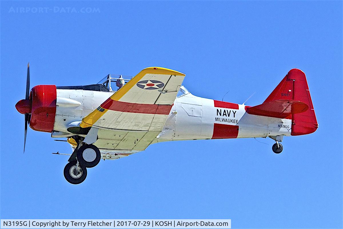 N3195G, North American SNJ-5 Texan Texan C/N 51697, At 2017 EAA AirVenture at Oshkosh