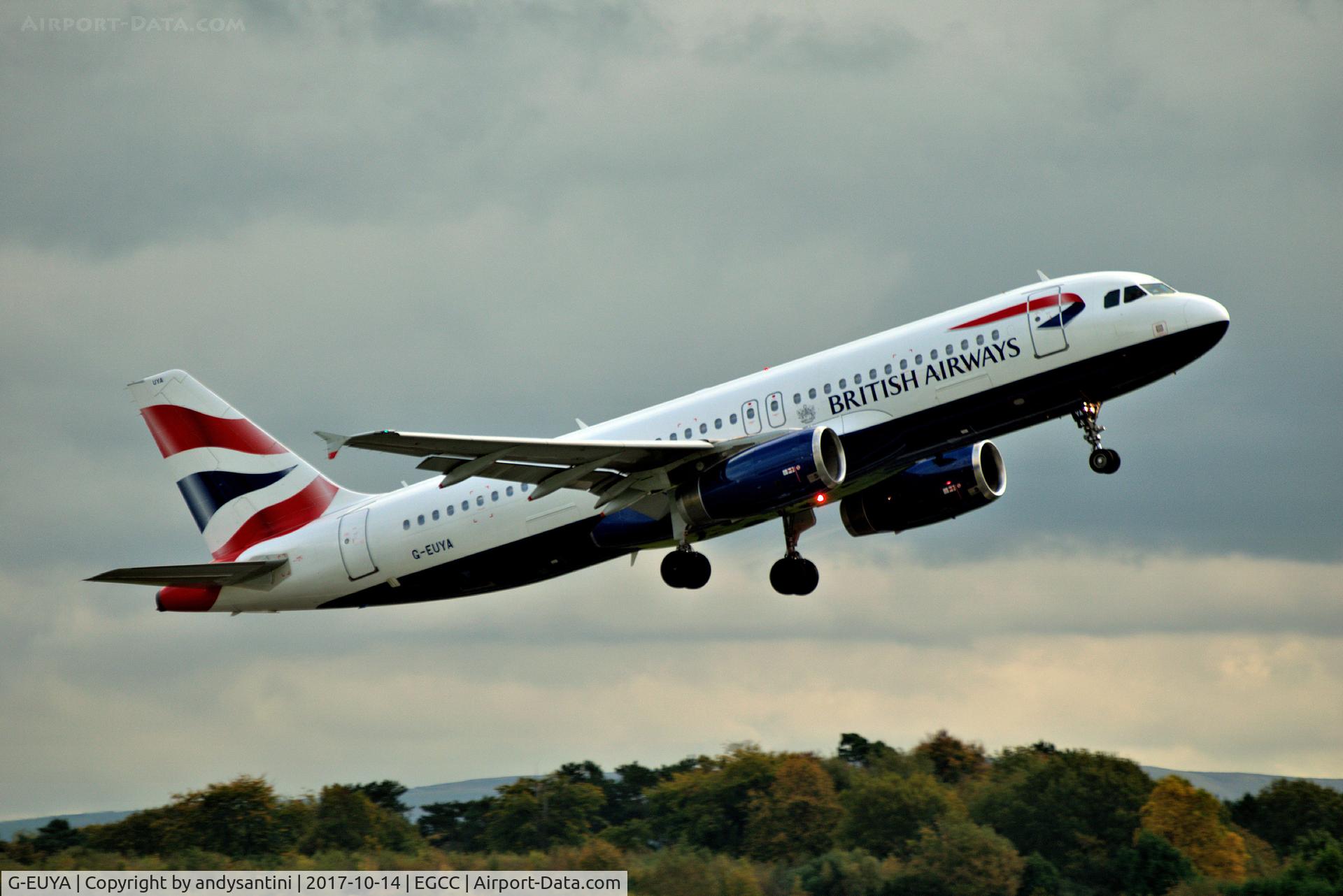 G-EUYA, 2008 Airbus A320-232 C/N 3697, just taken off