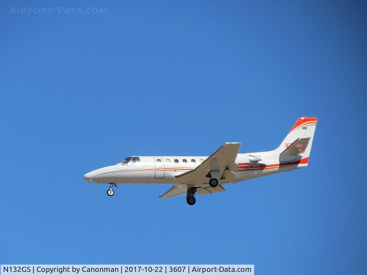 N132GS, 1986 Cessna S550 Citation IIS C/N S550-0108, Landing