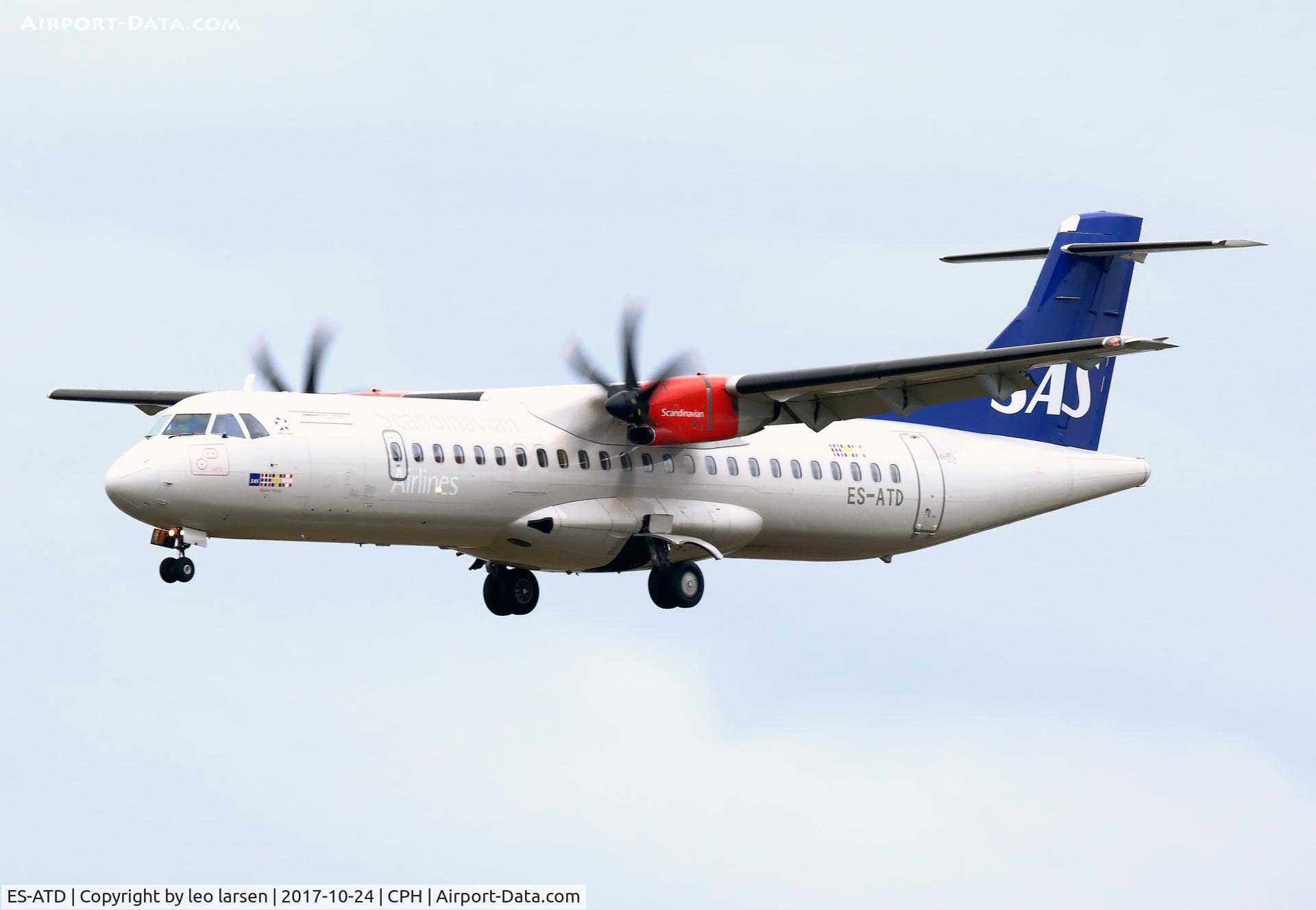 ES-ATD, 2014 ATR 72-212A C/N 1165, Copenhagen 24.10.2017