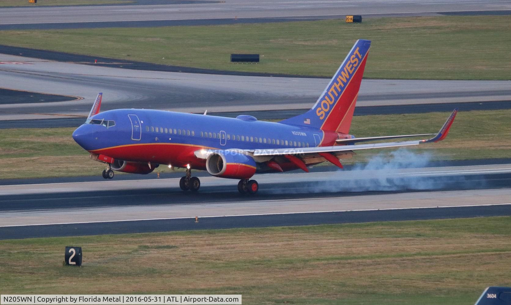 N205WN, 2005 Boeing 737-7H4 C/N 34010, Southwest