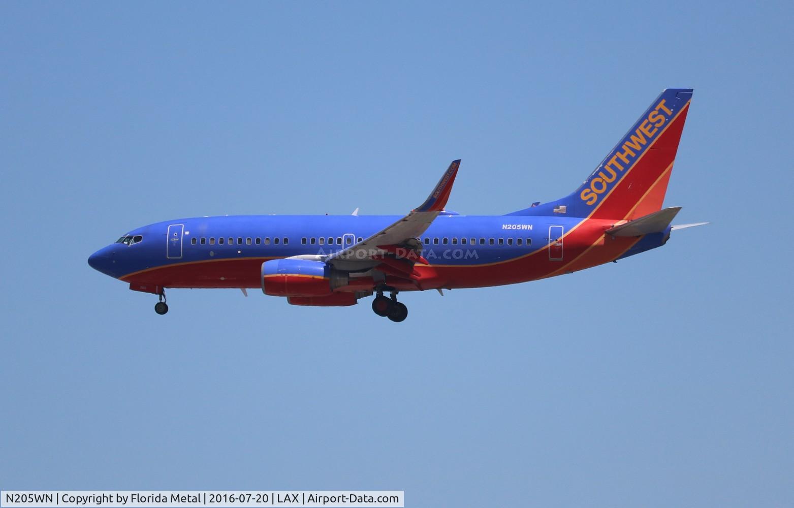 N205WN, 2005 Boeing 737-7H4 C/N 34010, Southwest