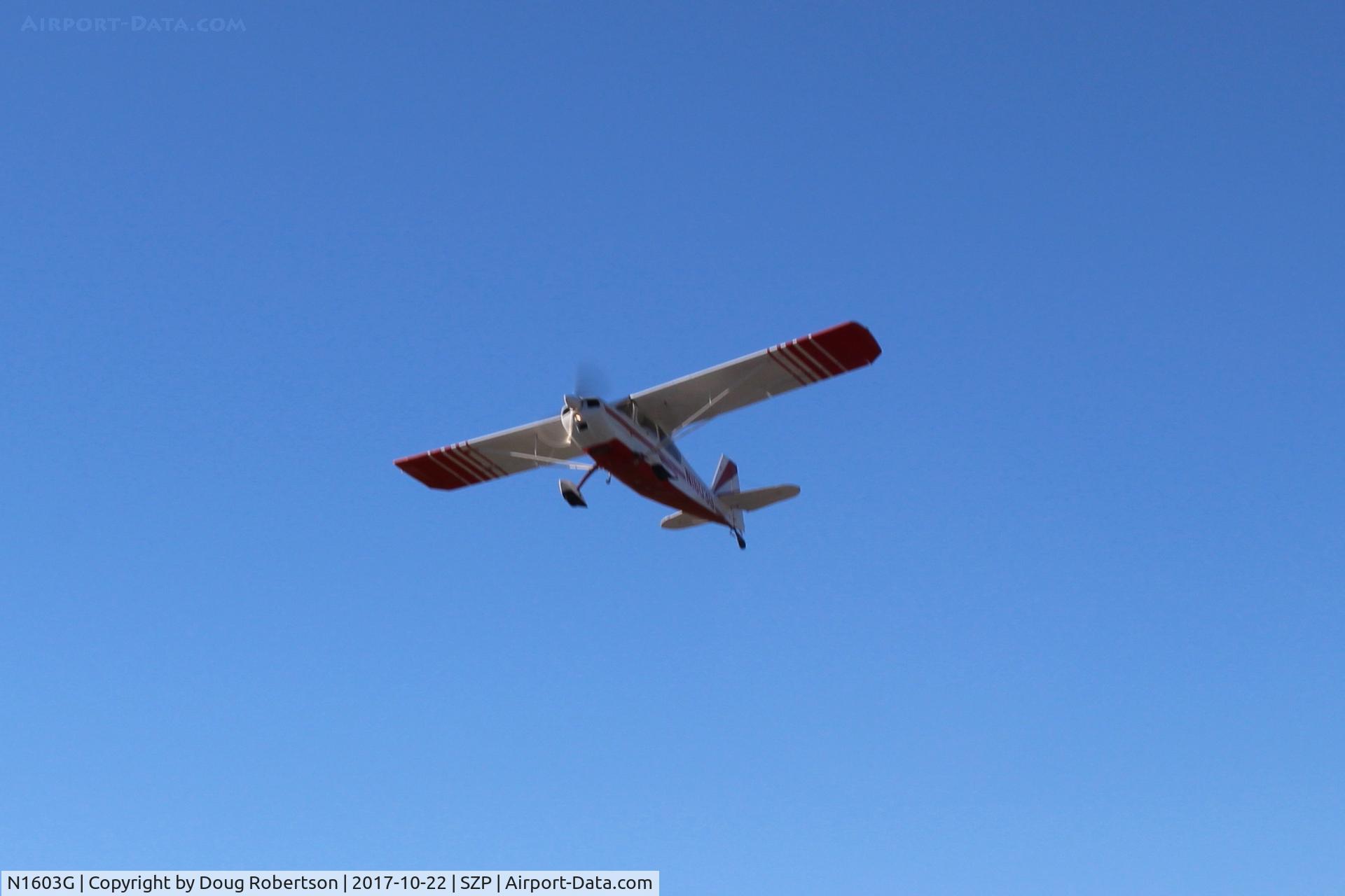 N1603G, 1968 Champion 7ECA Citabria C/N 609, 1968 Champion 7ECA CITABRIA, Lycoming O-320 150 Hp, takeoff climb Rwy 04