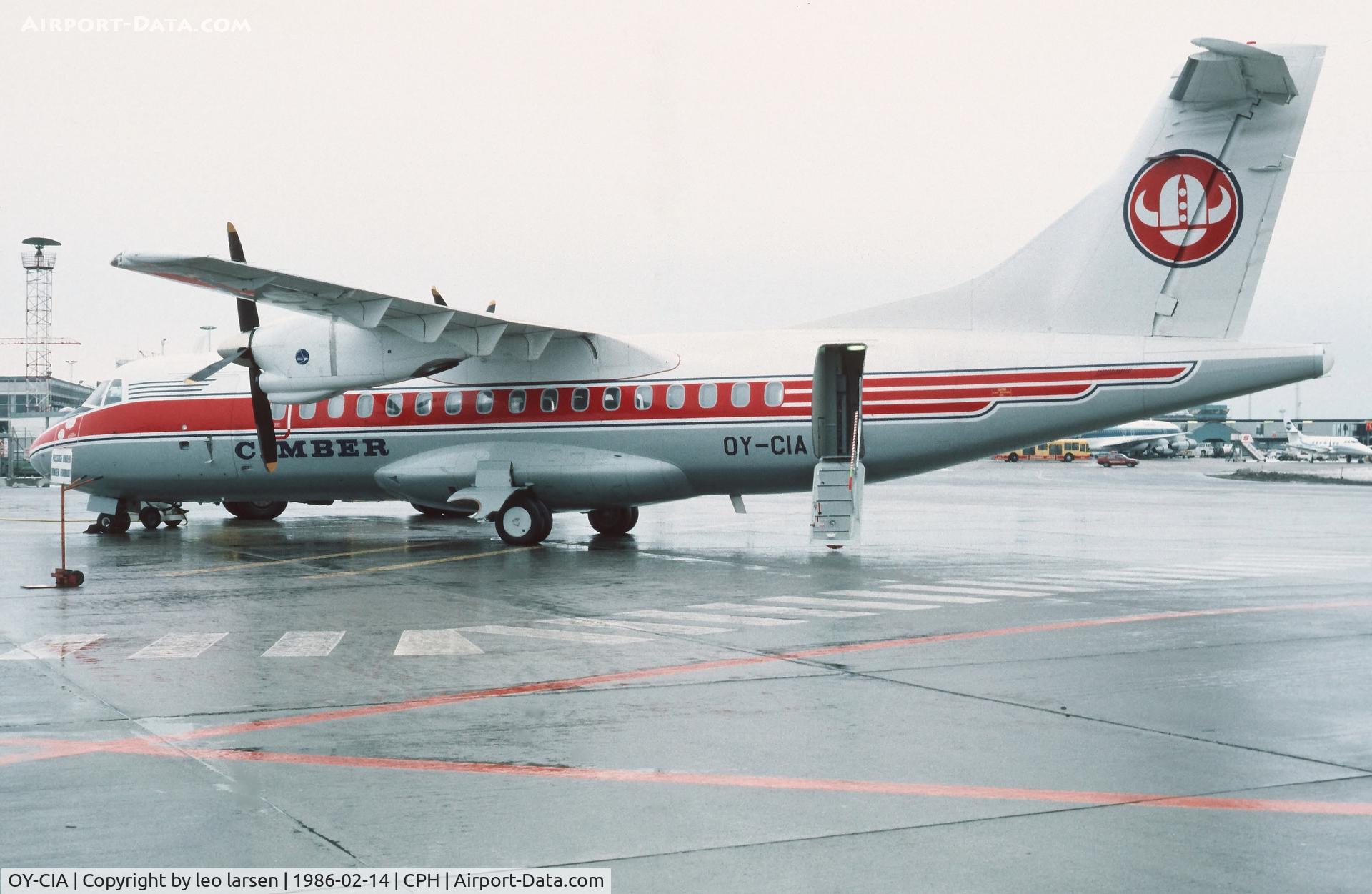 OY-CIA, 1985 ATR 42-312 C/N 005, Copenhagen 14.2.1986