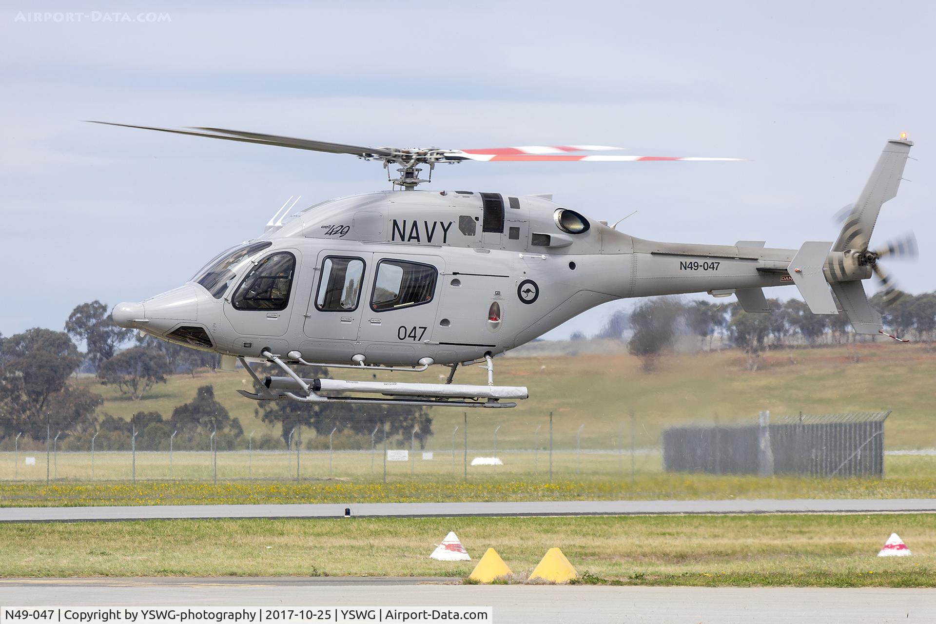 N49-047, 2011 Bell 429 GlobalRanger C/N 57047, Royal Australian Navy (N49-047) Bell 429 Global Ranger at Wagga Wagga Airport