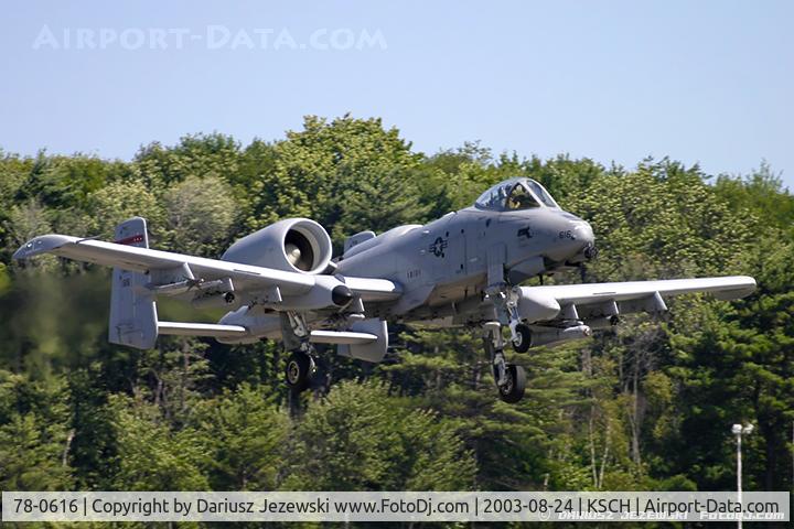 78-0616, Fairchild Republic A-10A Thunderbolt II C/N A10-0236, A-10A Thunderbolt 78-0616 MA from 131st FS 
