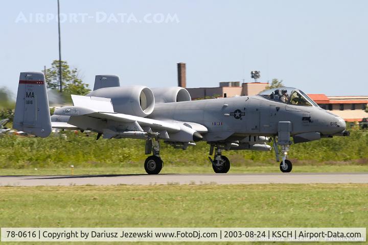 78-0616, Fairchild Republic A-10A Thunderbolt II C/N A10-0236, A-10A Thunderbolt 78-0616 MA from 131st FS 