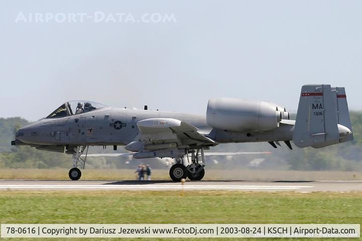 78-0616, Fairchild Republic A-10A Thunderbolt II C/N A10-0236, A-10A Thunderbolt 78-0616 MA from 131st FS 