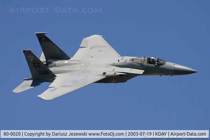 80-0020, 1980 McDonnell Douglas F-15C Eagle C/N 0662/C169, F-15C Eagle 80-0020 EG from 60th FS 'Fighting Crows' 33rd FW Eglin AFB, FL