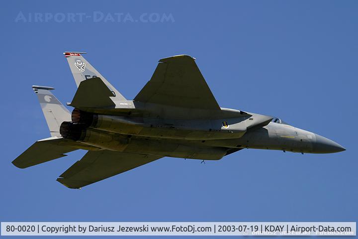 80-0020, 1980 McDonnell Douglas F-15C Eagle C/N 0662/C169, F-15C Eagle 80-0020 EG from 60th FS 'Fighting Crows' 33rd FW Eglin AFB, FL