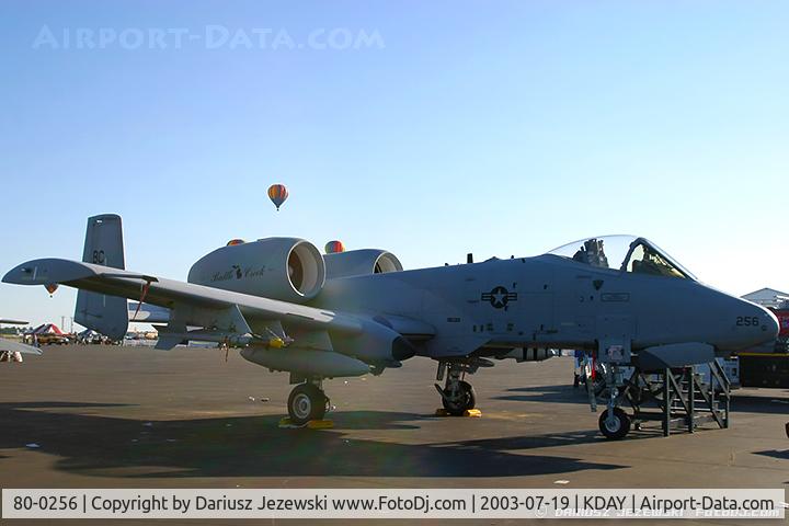 80-0256, 1980 Fairchild Republic A-10A Thunderbolt II C/N A10-0606, A-10A Thunderbolt 80-0256 BC from 110th FW 172nd FS Battle Creek ANGB, MI
