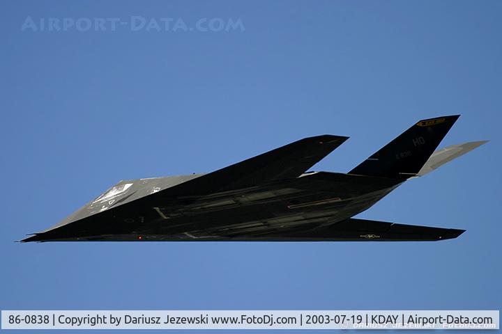 86-0838, 1986 Lockheed F-117A Nighthawk C/N A.4063, F-117A Nighthawk 86-0838 HO from 8th FS 