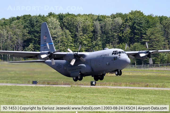 92-1453, 1992 Lockheed C-130H Hercules C/N 382-5330, C-130H Hercules 92-1453 from 156th AS 145rd AW Charlotte/Douglas IAP, NC