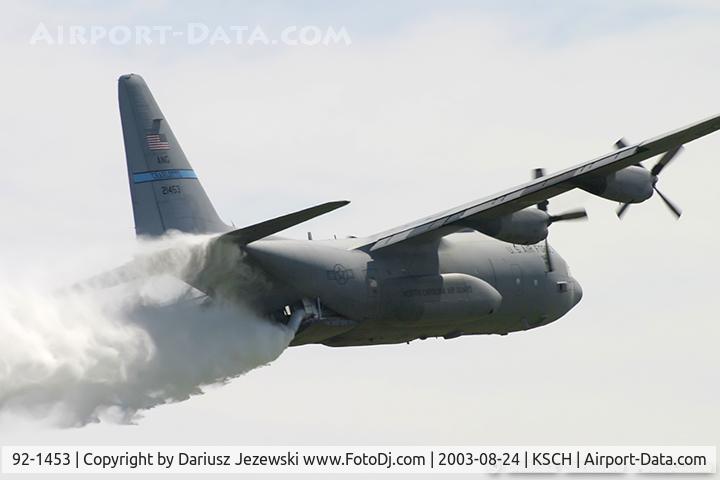 92-1453, 1992 Lockheed C-130H Hercules C/N 382-5330, C-130H Hercules 92-1453 from 156th AS 145rd AW Charlotte/Douglas IAP, NC