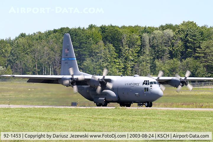 92-1453, 1992 Lockheed C-130H Hercules C/N 382-5330, C-130H Hercules 92-1453 from 156th AS 145rd AW Charlotte/Douglas IAP, NC