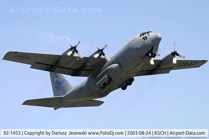 92-1453, 1992 Lockheed C-130H Hercules C/N 382-5330, C-130H Hercules 92-1453 from 156th AS 145rd AW Charlotte/Douglas IAP, NC