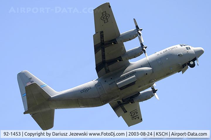 92-1453, 1992 Lockheed C-130H Hercules C/N 382-5330, C-130H Hercules 92-1453 from 156th AS 145rd AW Charlotte/Douglas IAP, NC