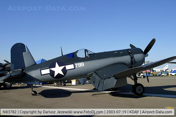 N83782, 1942 Vought F4U-1 Corsair C/N 3884 (Bu 17799), Chance Vought F4U-1 Corsair  C/N 3884, NX83782