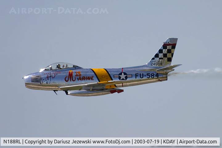 N188RL, 1952 North American F-86F Sabre C/N 191-682, North American F-86F (CWF86-F-30-NA) Sabre 