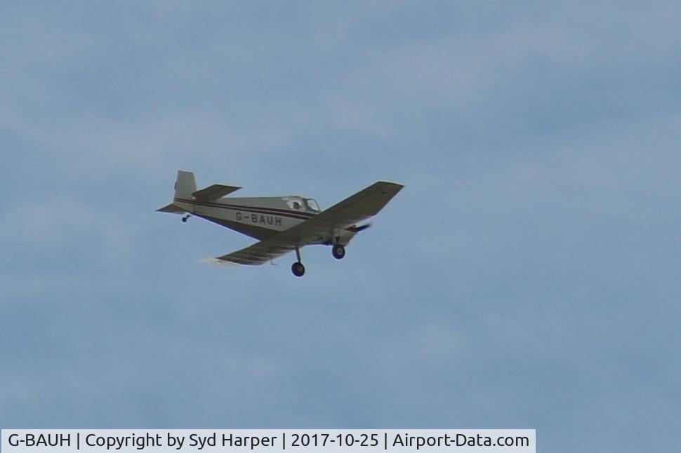 G-BAUH, 1958 Jodel D-112 C/N 870, Seen flying over Norfolk. May not be sharp enough for publication.