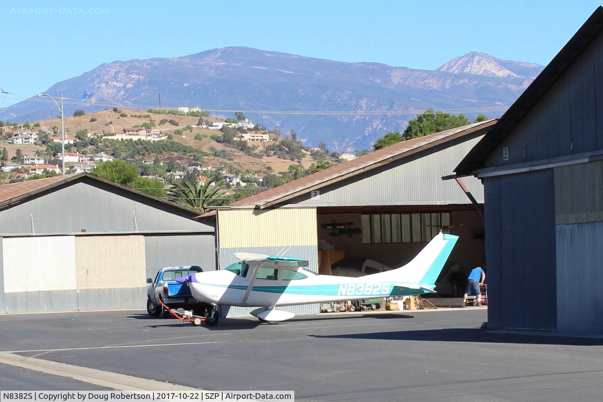N8382S, 1965 Cessna 182H Skylane C/N 18256482, 1965 Cessna 182H SKYLANE, Continental O-470-R 230 Hp, outside hangar