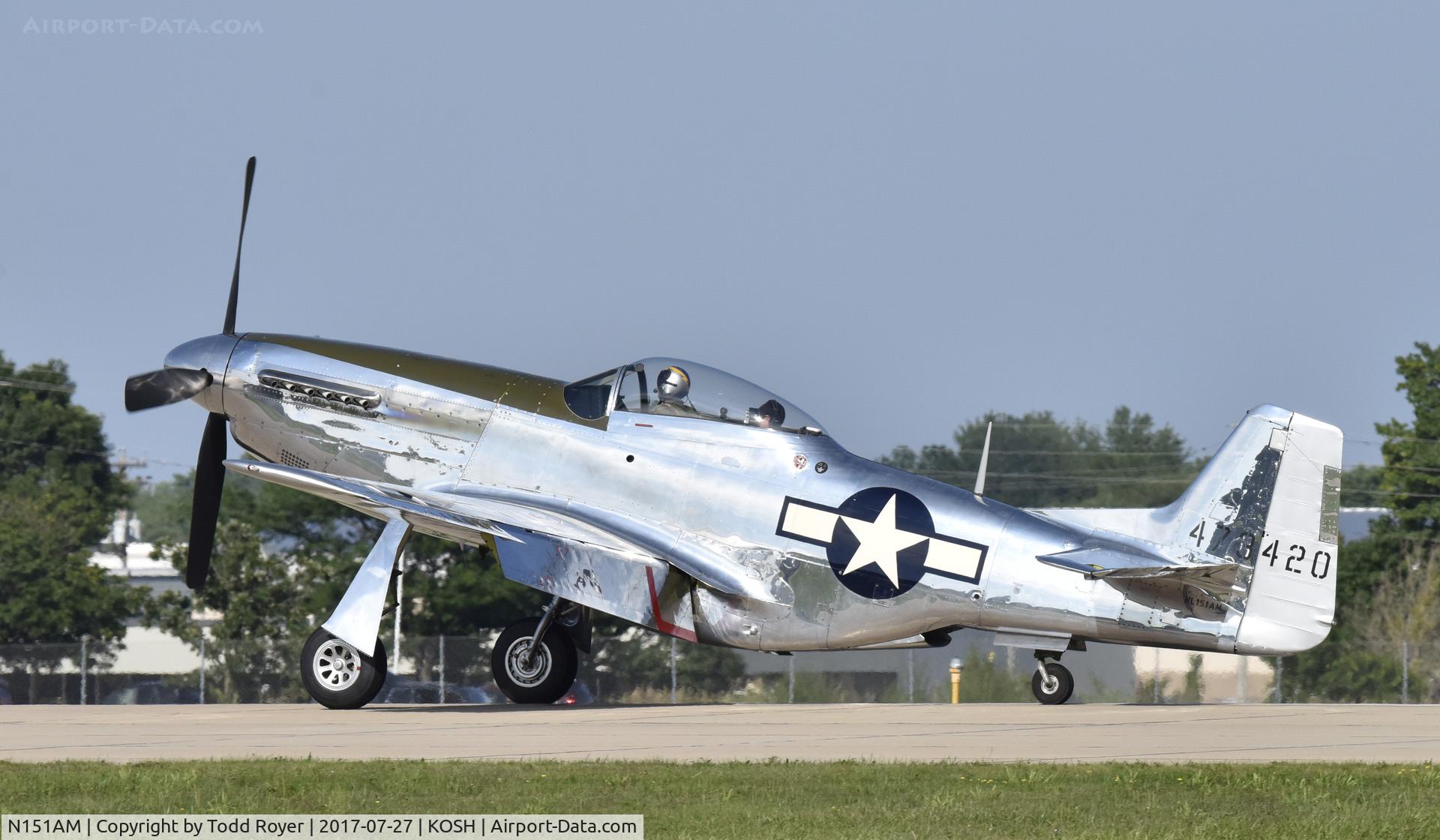 N151AM, 1944 North American P-51D Mustang C/N 122-39879, Airventure 2017