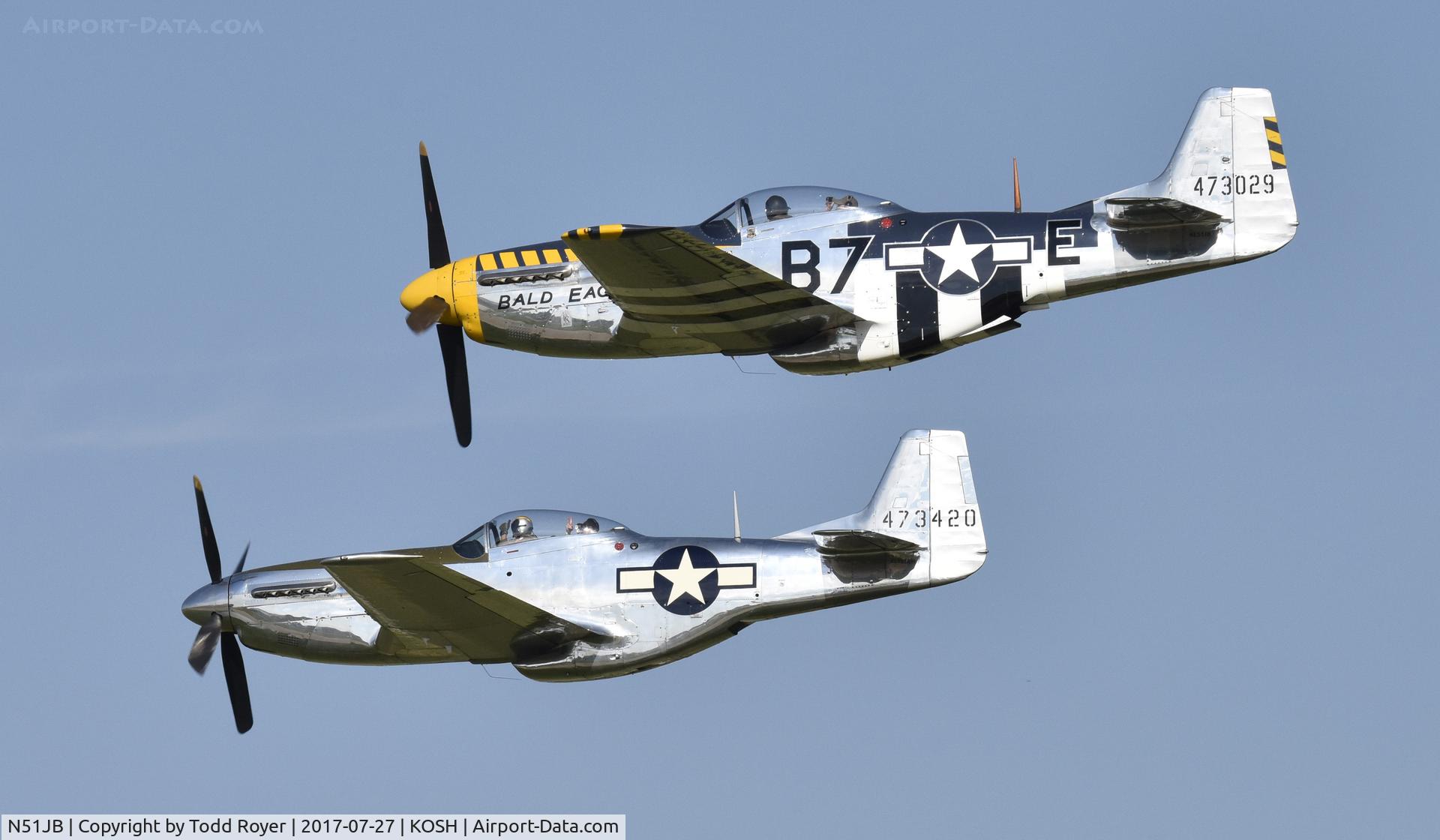 N51JB, 1944 North American P-51D Mustang C/N 122-39488, Airventure 2017