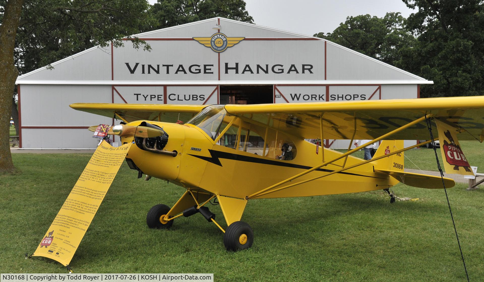 N30168, 1956 Piper J3C-65 Cub Cub C/N 13068, Airventure 2017