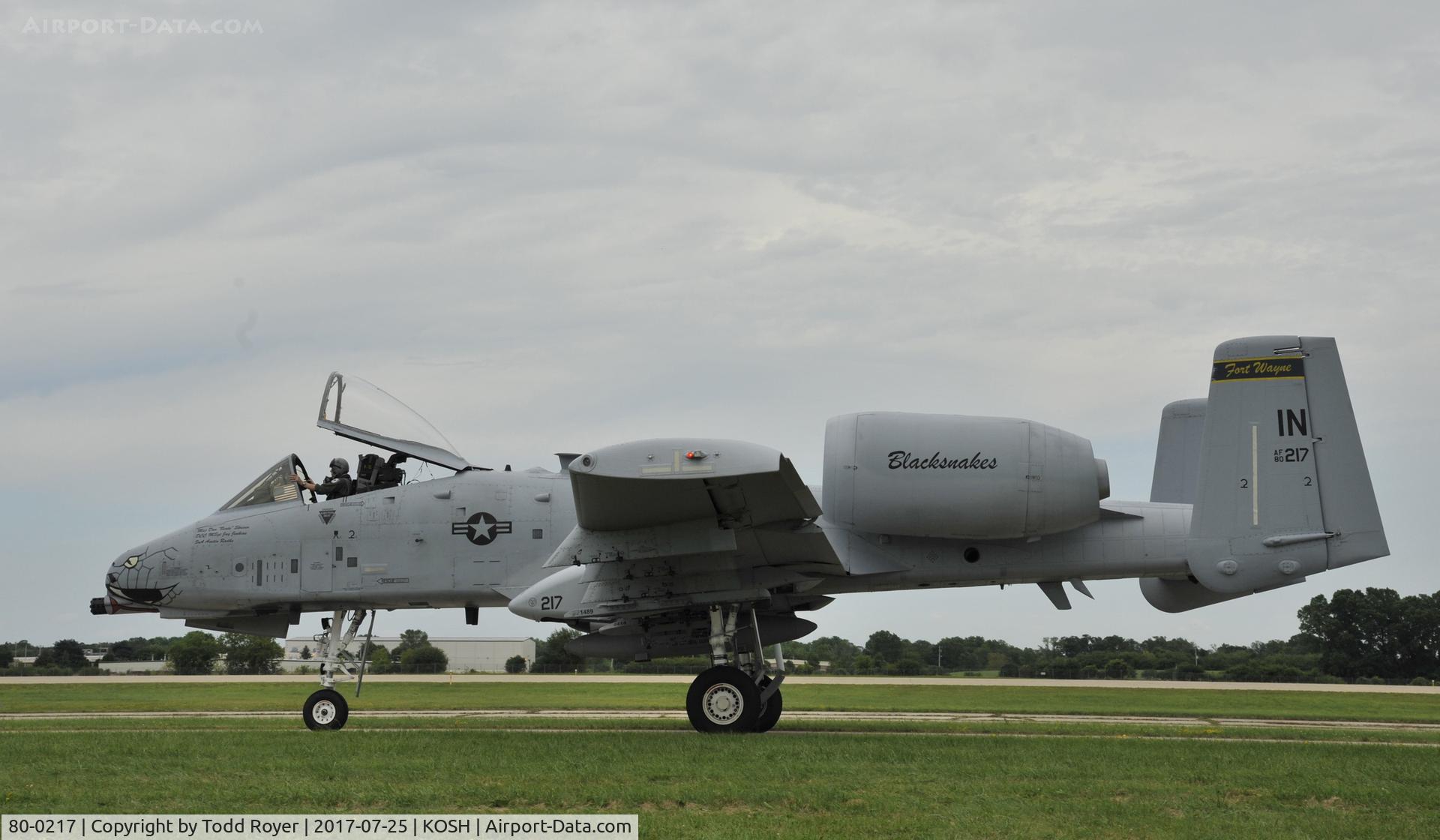80-0217, 1980 Fairchild Republic A-10C Thunderbolt II C/N A10-0567, Airventure 2017