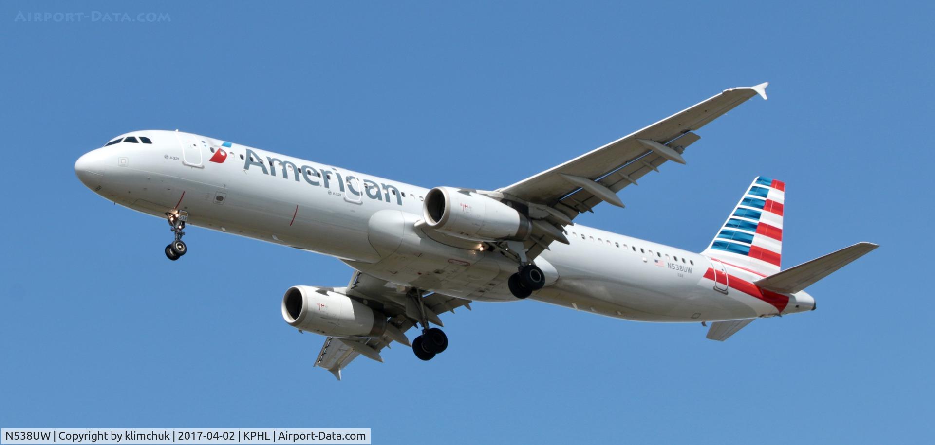 N538UW, 2009 Airbus A321-231 C/N 4050, Spotting from Fort Mifflin