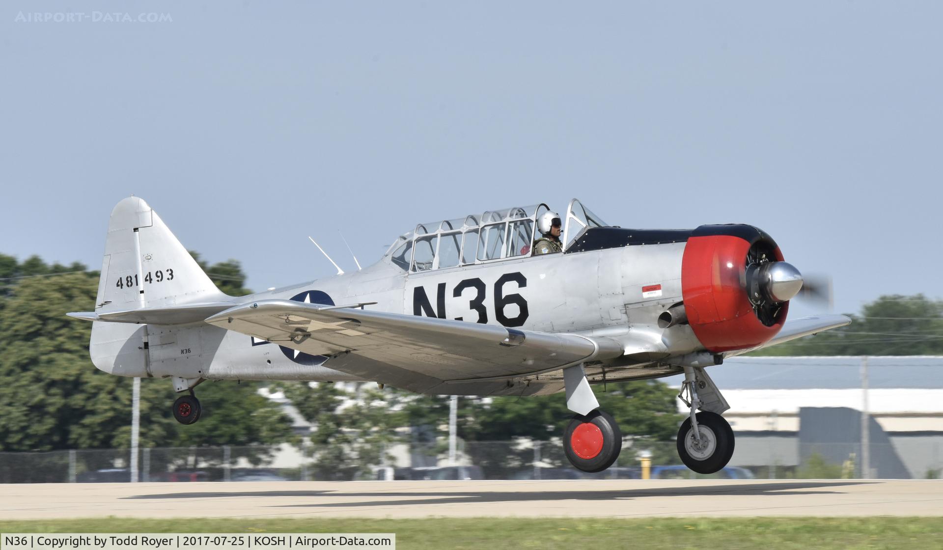 N36, 1944 North American AT-6F Texan C/N 121-42765, Airventure 2017