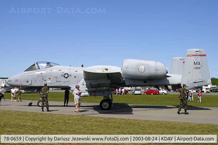 78-0659, 1978 Fairchild Republic A-10A Thunderbolt II C/N A10-0279, A-10A Thunderbolt 78-0659 MA from 131st FS 