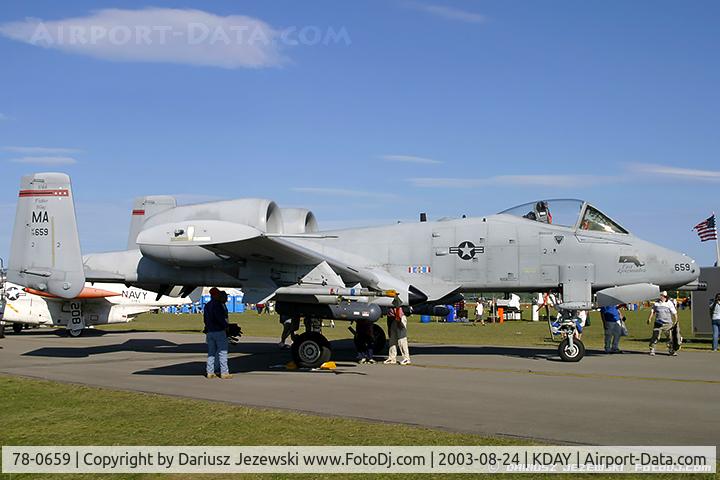 78-0659, 1978 Fairchild Republic A-10A Thunderbolt II C/N A10-0279, A-10A Thunderbolt 78-0659 MA from 131st FS 