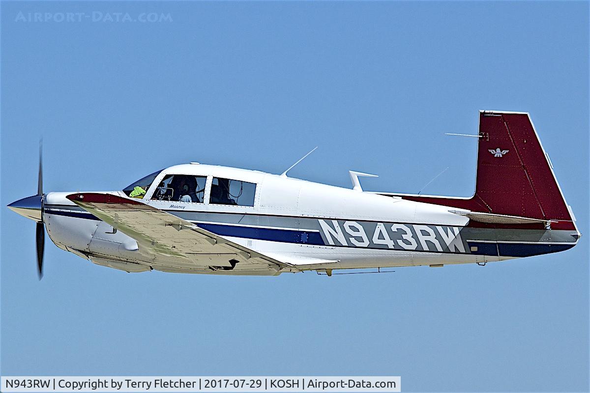 N943RW, 1966 Mooney M20E C/N 929, at 2017 EAA AirVenture at Oshkosh