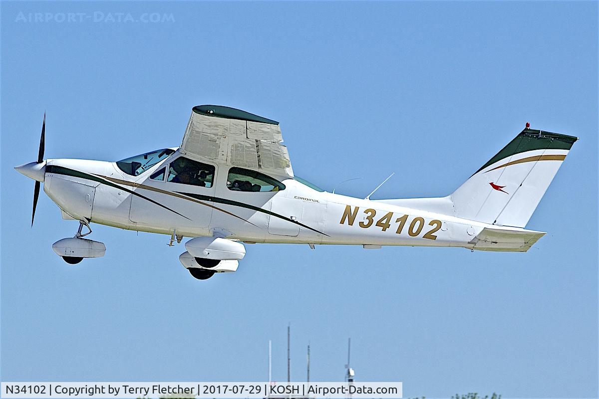 N34102, 1971 Cessna 177B Cardinal C/N 17701642, at 2017 EAA AirVenture at Oshkosh