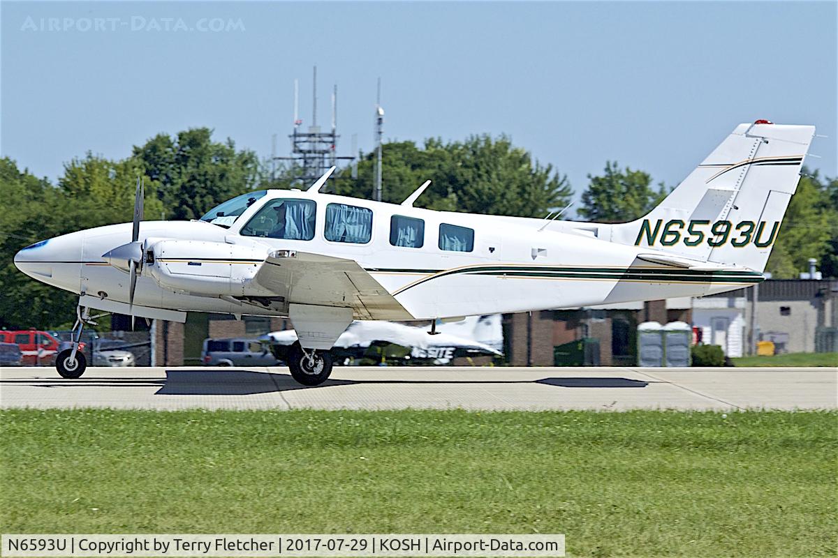 N6593U, 1983 Beech 58 Baron C/N TH-1371, at 2017 EAA AirVenture at Oshkosh